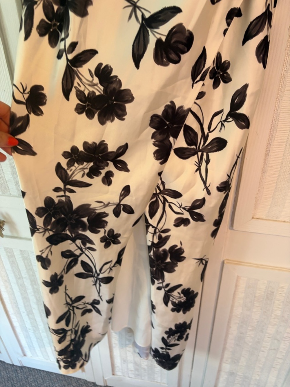BHLDN Satin floral black and white Strapless Maxi Dress NWT SZ 10 - Picture 6 of 9